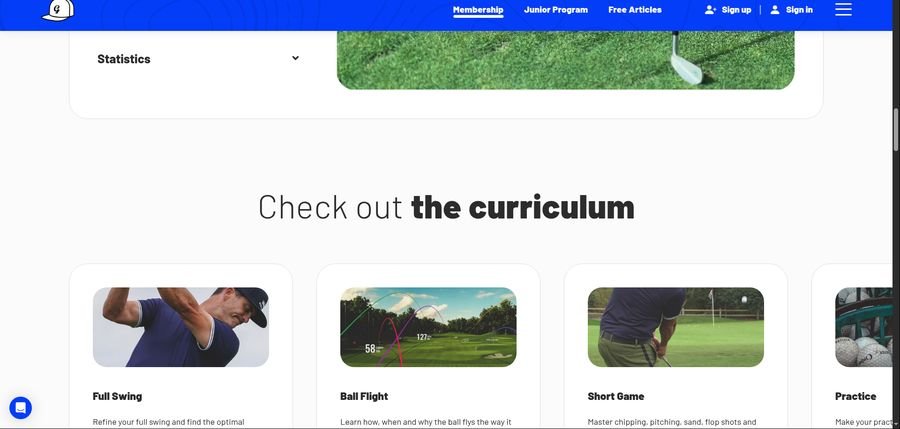 George Gankas Golf curriculum listing